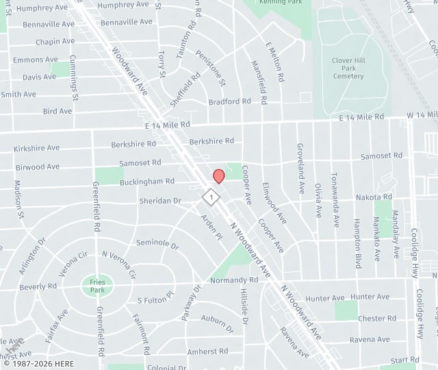 Location Map: 32686 Woodward Ave, Suite 103 Royal Oak, MI 48073