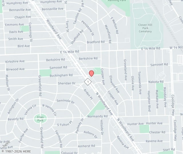 Location Map: 32686 Woodward Ave, Suite 103 Royal Oak, MI 48073